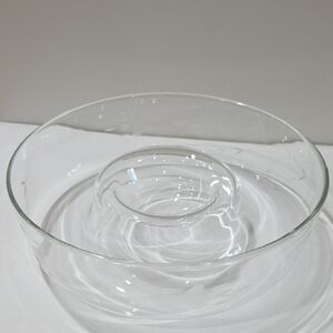 Princess House Clear Crystal Glass Chip and Dip Server